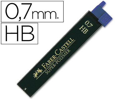 12 minas de grafito Faber Castell 9067 0,7mm. HB